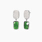 Orecchini con Cristalli e Glass Verde 261484