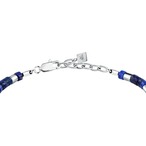 Bracciale Uomo Pietre Acciaio con Pietre Blu S1736