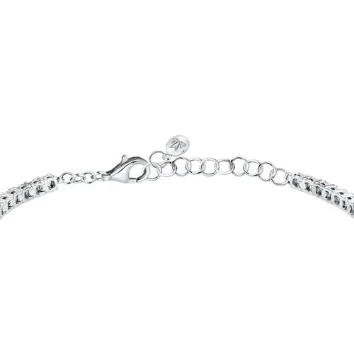 Bracciale Tesori Tennis con Zirconi Bianchi e Rosa a Cuore SAIW236