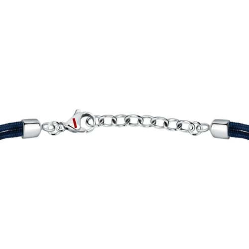 Bracciale Uomo Marine Acciaio, Nero e Blu con Ancora SAGJ33