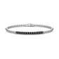 Bracciale Uomo in Argento con Pietre Nere ESB308-NE