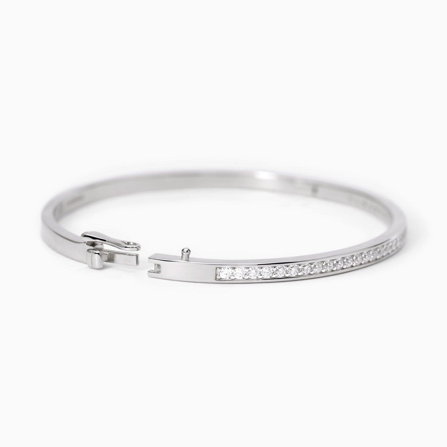 Bracciale Lady B Rigido in Argento con Pietre 533642