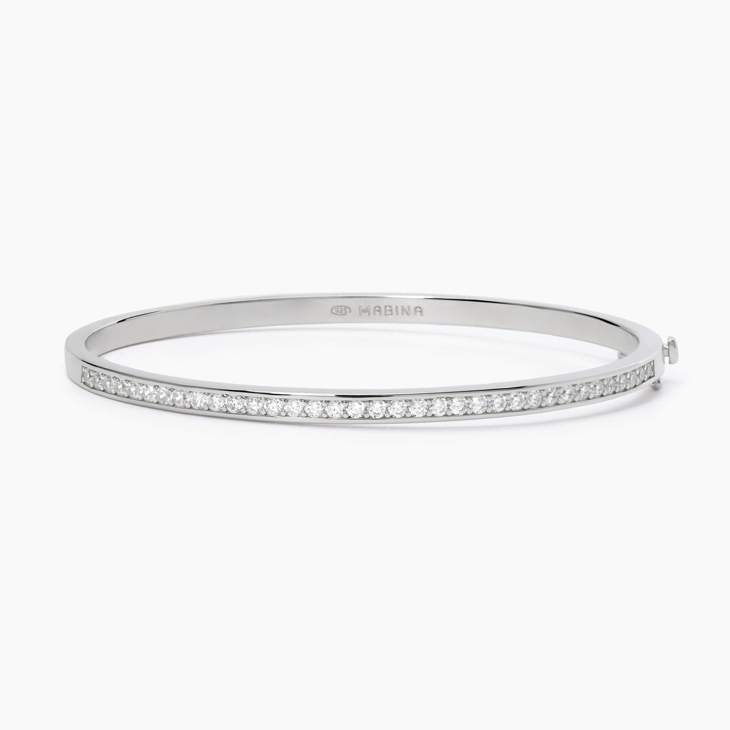 Bracciale Lady B Rigido in Argento con Pietre 533642