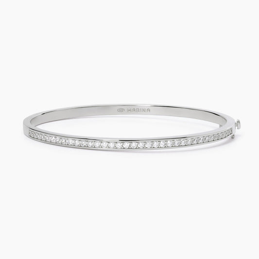 Bracciale Lady B Rigido in Argento con Pietre 533642