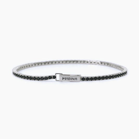 Bracciale Uomo Tennis Club con Zirconi Neri 533713