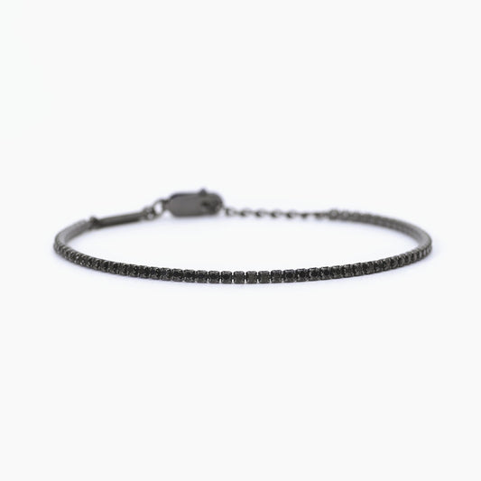 Bracciale Uomo Mini Tennis con Zirconi Neri 533725