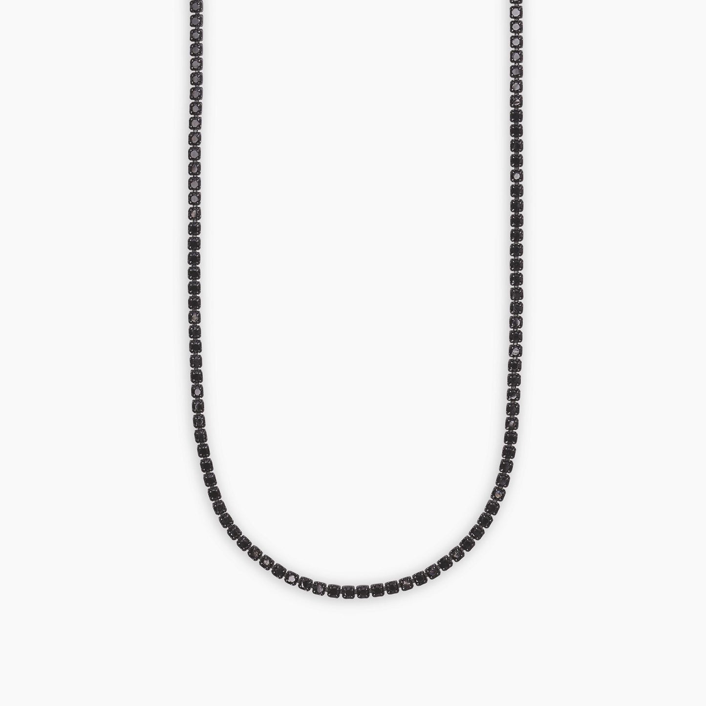 Collana Uomo Mini Tennis Con Zirconi Neri 553578