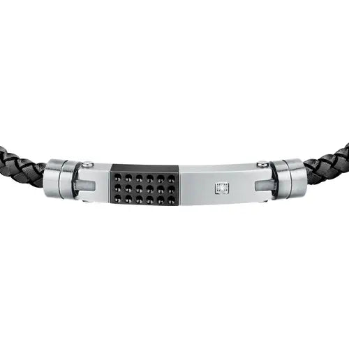 Bracciale Uomo Moody Nero e Acciaio SQH58