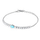 Bracciale Tesori Tennis con Pietra a Goccia Azzurra SAIW200