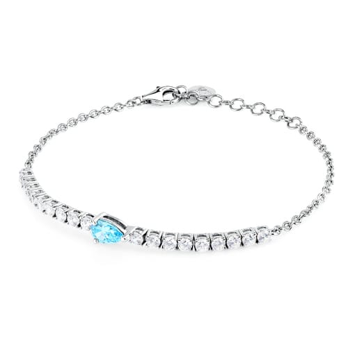 Bracciale Tesori Tennis con Pietra a Goccia Azzurra SAIW200