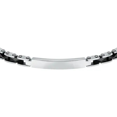 Bracciale Uomo Ceramic Acciaio e Nero SAFR35