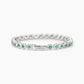 Bracciale Milanesienne Tennis in Argento con Smeraldi Sintetici 533824