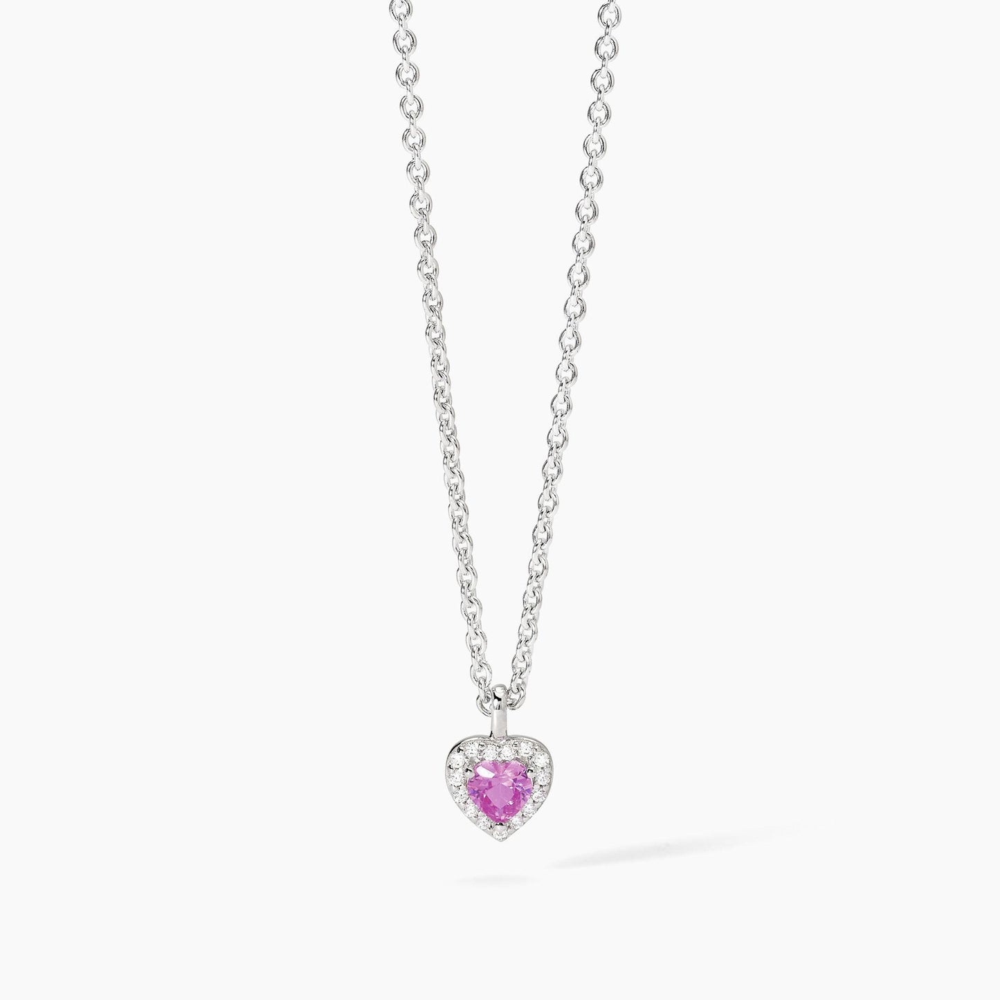 Girocollo Love Affair in Argento con Tormalina Sintetica a Forma di Cuore 553668