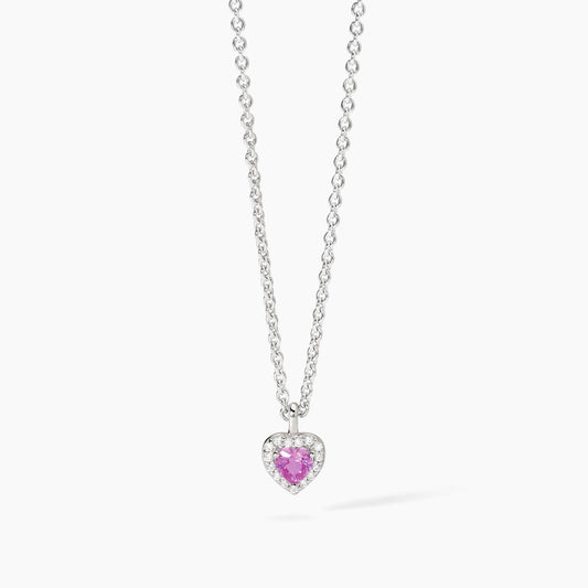 Girocollo Love Affair in Argento con Tormalina Sintetica a Forma di Cuore 553668