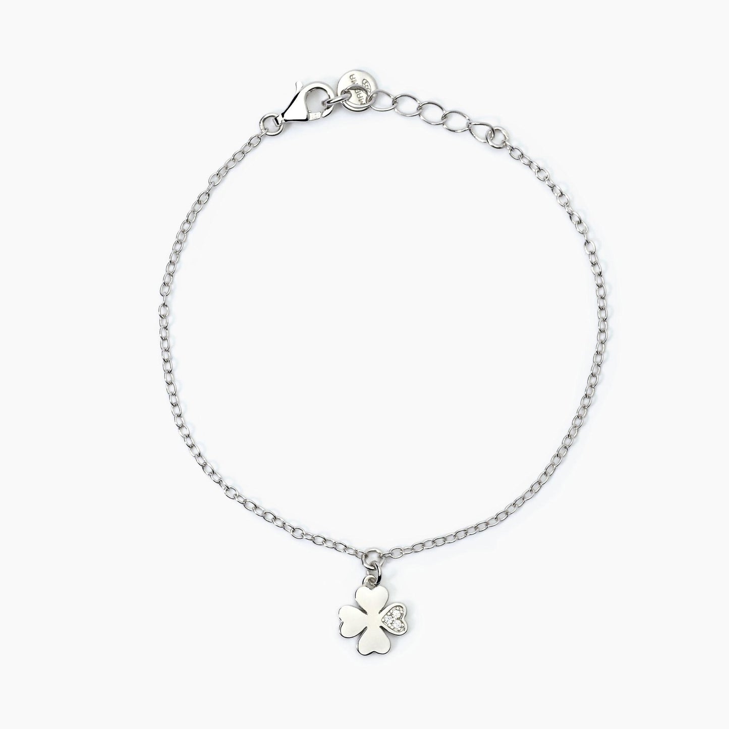 Bracciale Bambina Cercami in Argento con Quadrifoglio e Zirconi 533781