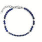 Bracciale Uomo 4US in Acciaio con Zirconi Blu e Neri 4UBR6227