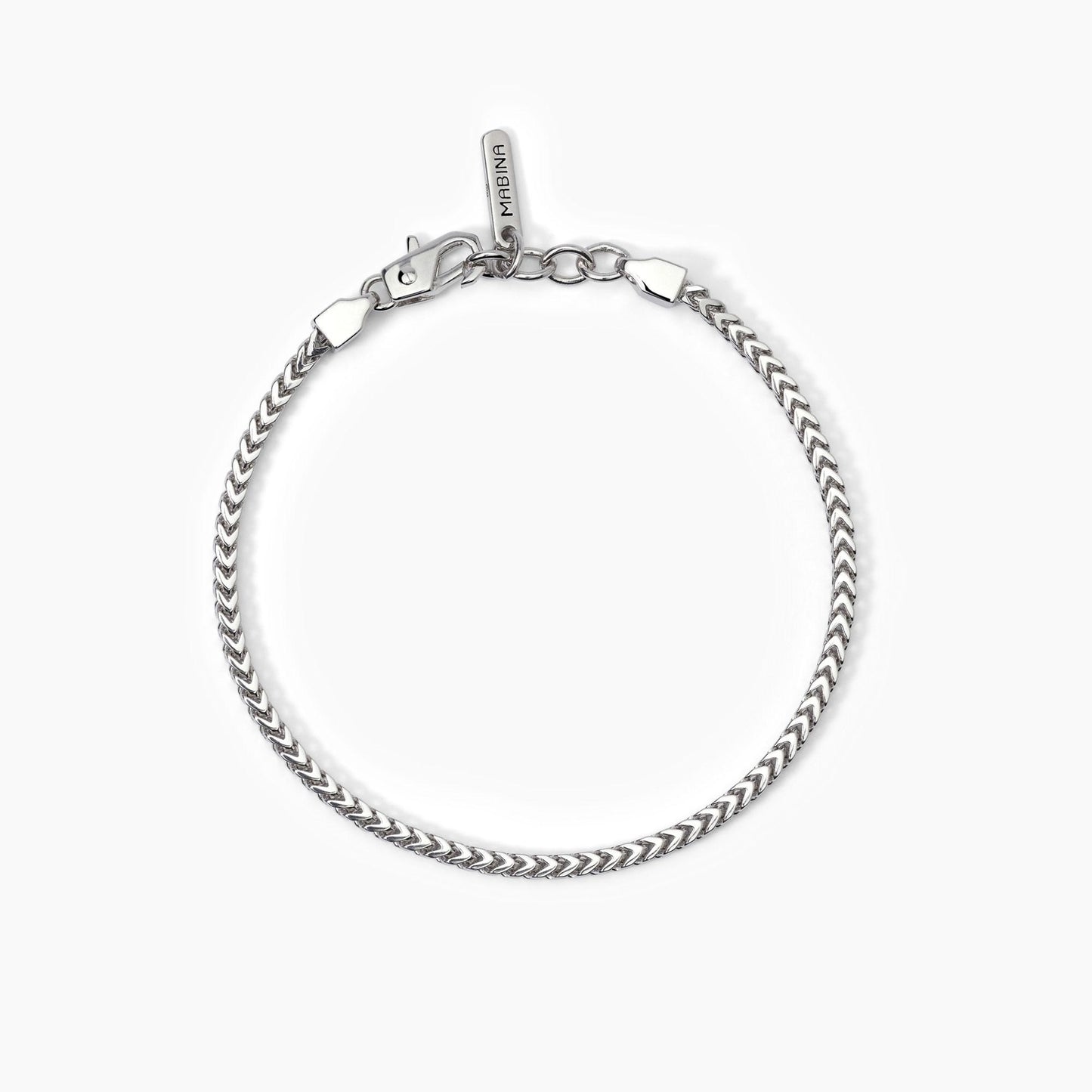 Bracciale Uomo V-Shape In Argento Con Catena Franco 533804