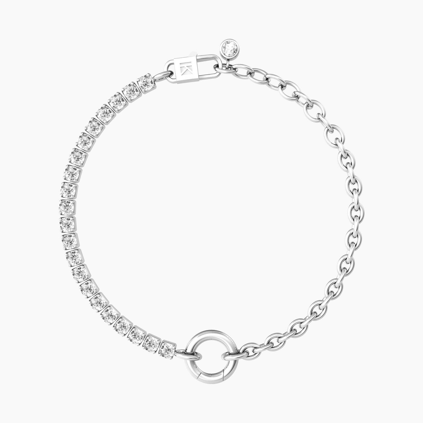 Bracciale Duetto Componibile in Acciaio con Zirconi 732193