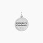 Charm Graduate Tondo con Frase Laurea e Cristallo 741011