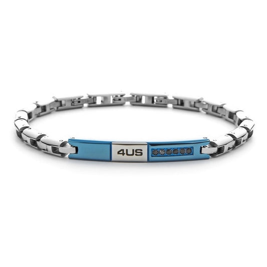 Bracciale Uomo 4US in Acciaio e Pvd Blu 4UBR5984