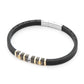 Bracciale Uomo 4US con Gomma Nera e Acciaio 4UBR5034