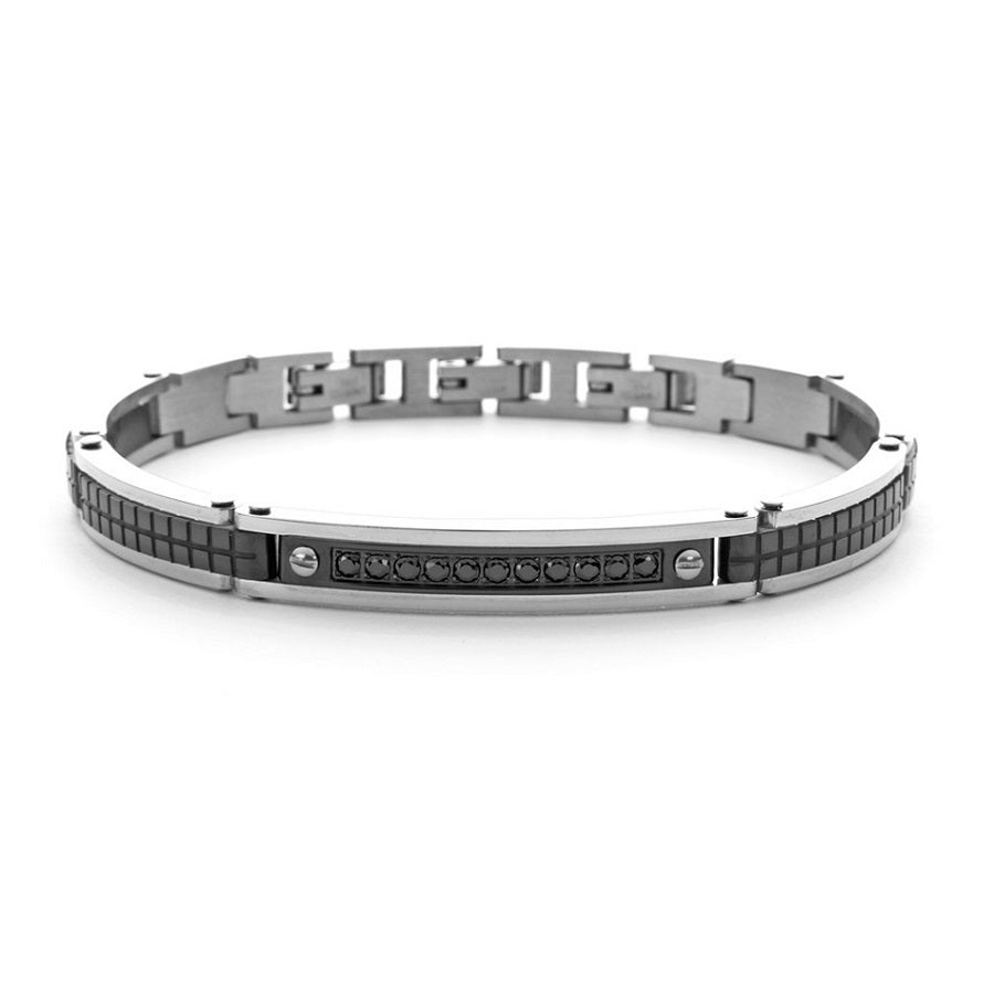 Bracciale Uomo 4US in Acciaio e Pvd Nero 4UBR5993