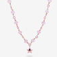 Collana Rosata con Stella e Cristalli Rosa GR-015 M4