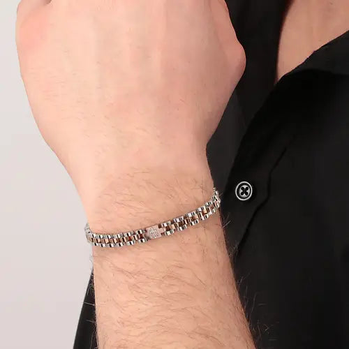 Bracciale Uomo Jewels Acciaio e Rosato JM219AQH16