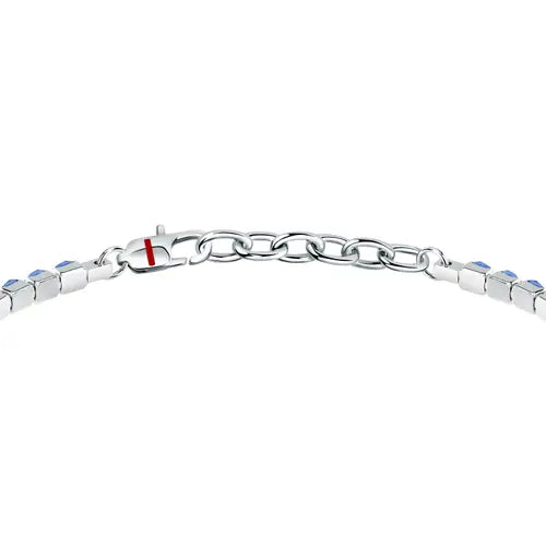 Bracciale Uomo Tennis con Cristalli Blu SANN51