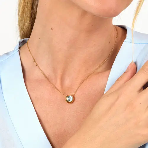 Collana Tesori Eterni Dorata con Punto Luce SAXN03