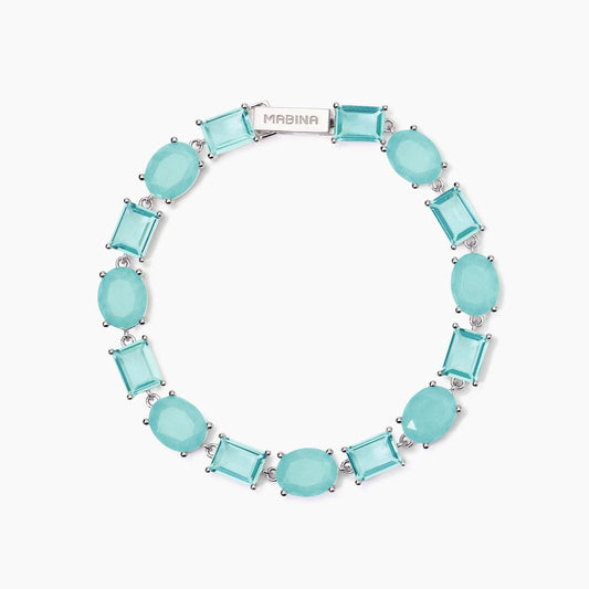 Bracciale Santorini con Fusion Stone Glass Azzurro 533898