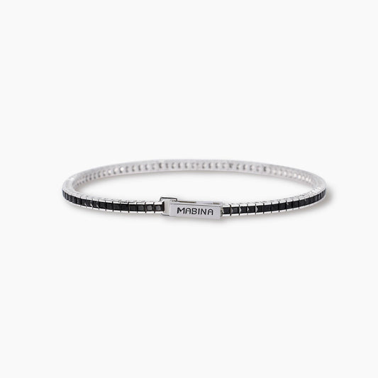 Bracciale Uomo Tennis Club Con Zirconi Neri 533976