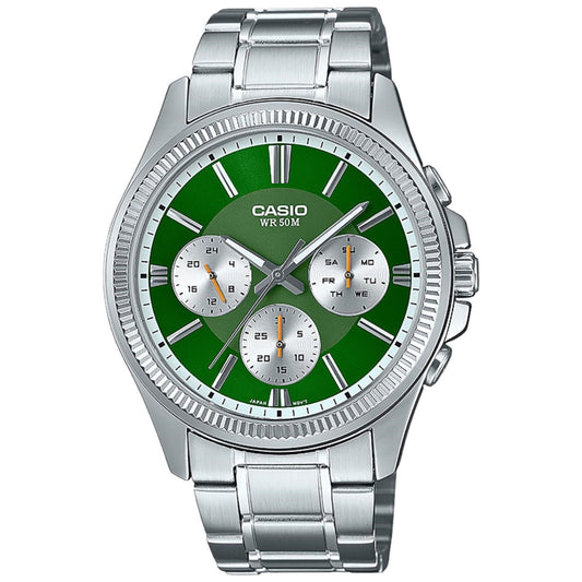 Orologio Uomo Acciaio e Verde MTP-1375PD-3AVEF