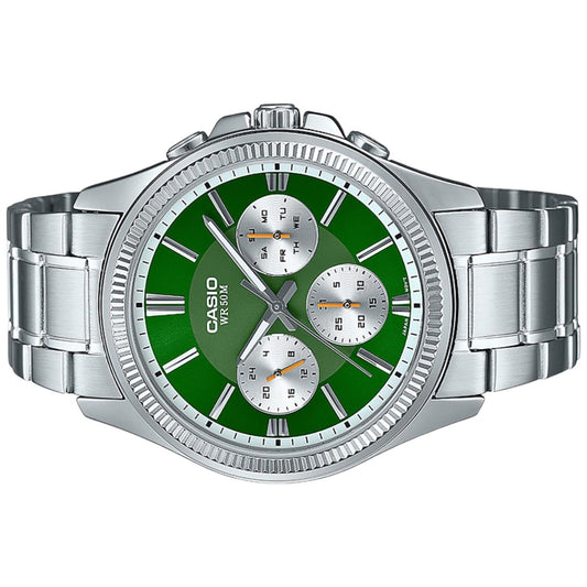 Orologio Uomo Acciaio e Verde MTP-1375PD-3AVEF