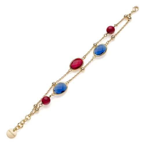 Bracciale con Pietre Rosse e Blu 014EXB0024000