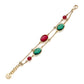 Bracciale con Pietre Rosse e Verdi 014EXB0034000