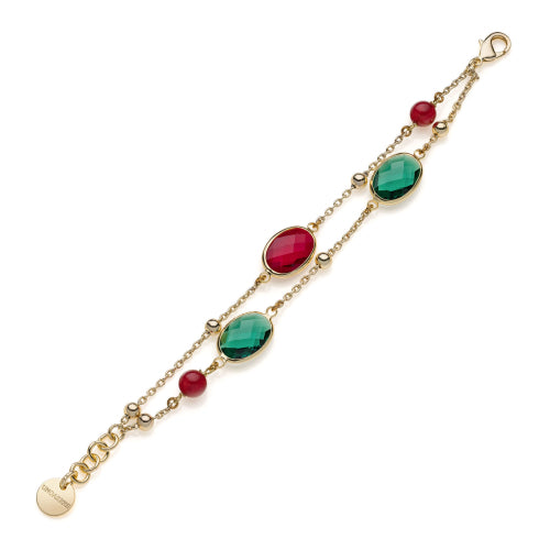 Bracciale con Pietre Rosse e Verdi 014EXB0034000