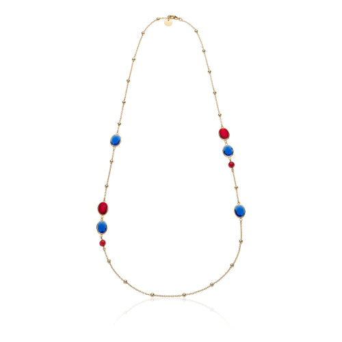 Collana Chanel Pietre Rosse e Blu 014EXH0024000