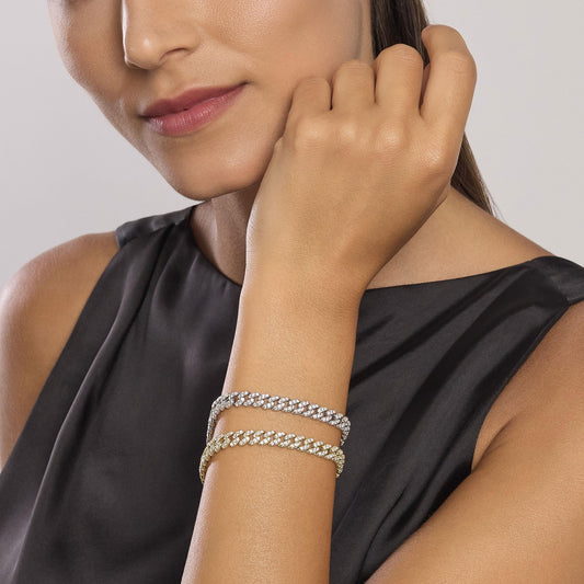 Bracciale Privilegio Dorato con Catena Groumette Diamantata 533963