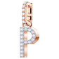 Charm P Rosato con Pavé di Clear Crystal 5437625