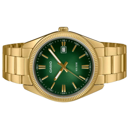 Orologio Uomo Standard Dorato e Verde MTP-1302PGC-3AVEF