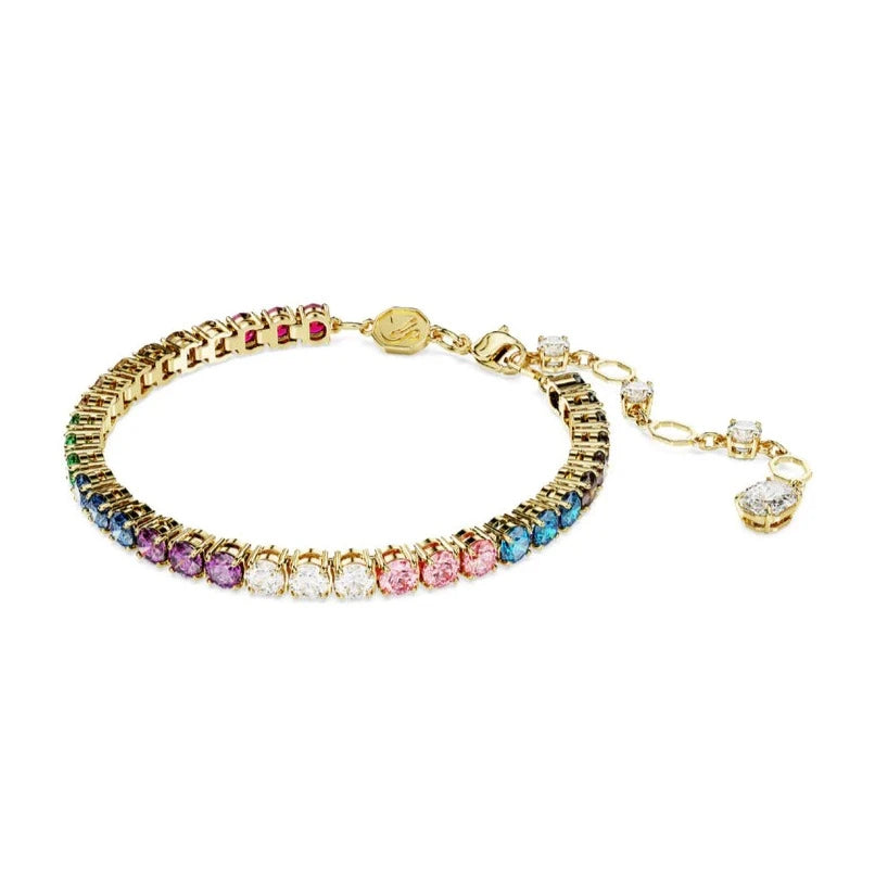 Bracciale Matrix Dorato con Cristalli Multicolor 5685691