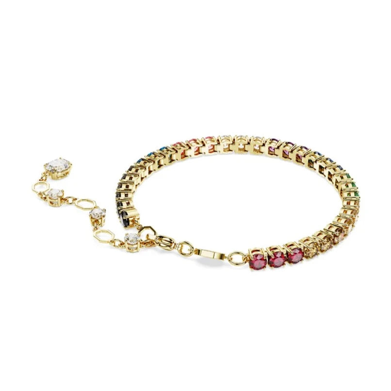 Bracciale Matrix Dorato con Cristalli Multicolor 5685691