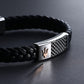 Bracciale Uomo Recycled Leather Acciaio e Nero JM424AVE26