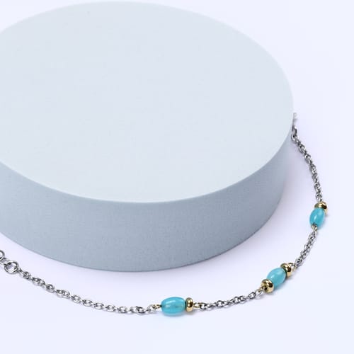 Bracciale Colori Acciaio con Pietre Blu SAXQ16