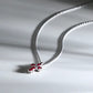 Collana Tesori con Croce e Pietre Rosse e Bianche SAIW215
