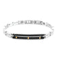 Bracciale Uomo 4US in Acciaio con Spinelli Neri 4UBR6949