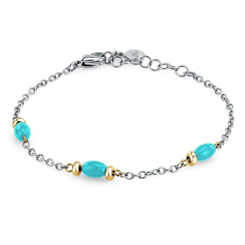 Bracciale Colori Acciaio con Pietre Blu SAXQ16