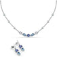 Set Collana e Orecchini con Cristalli Azzurri e Blu SAVY25