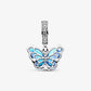 Dije colgante de mariposa de cristal de Murano azul 792698C01